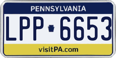 PA license plate LPP6653