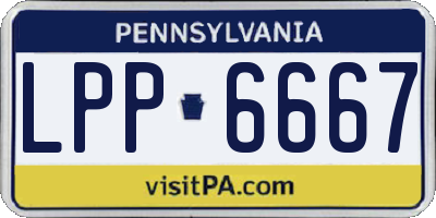 PA license plate LPP6667