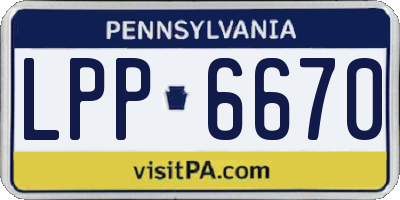 PA license plate LPP6670
