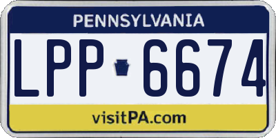 PA license plate LPP6674