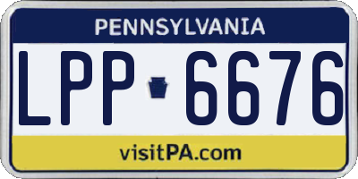 PA license plate LPP6676
