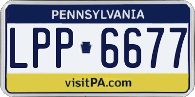 PA license plate LPP6677