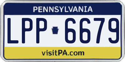 PA license plate LPP6679
