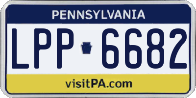 PA license plate LPP6682