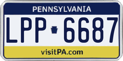 PA license plate LPP6687