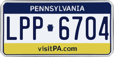 PA license plate LPP6704