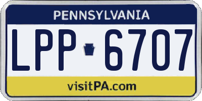 PA license plate LPP6707