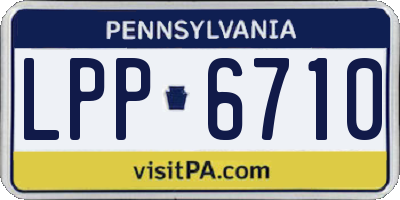 PA license plate LPP6710
