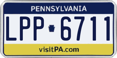 PA license plate LPP6711