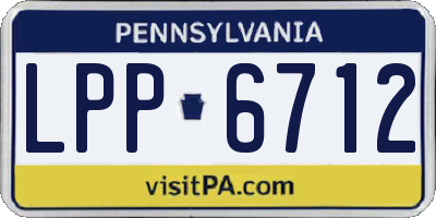 PA license plate LPP6712