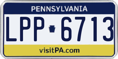 PA license plate LPP6713