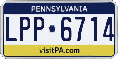 PA license plate LPP6714