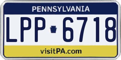 PA license plate LPP6718