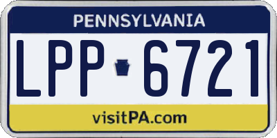 PA license plate LPP6721