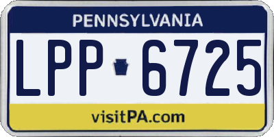PA license plate LPP6725