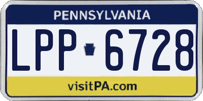 PA license plate LPP6728