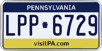 PA license plate LPP6729