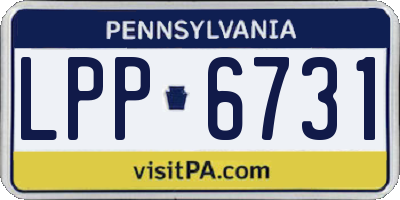PA license plate LPP6731