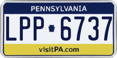 PA license plate LPP6737