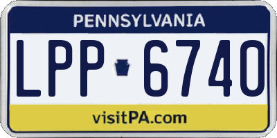 PA license plate LPP6740
