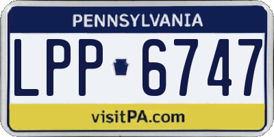 PA license plate LPP6747