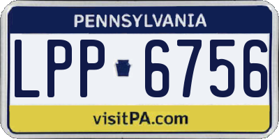 PA license plate LPP6756