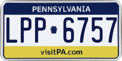 PA license plate LPP6757