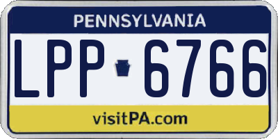 PA license plate LPP6766