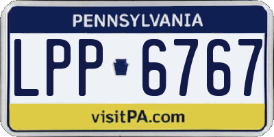 PA license plate LPP6767