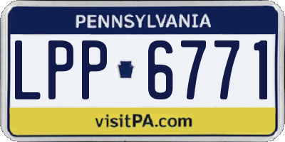 PA license plate LPP6771