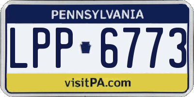 PA license plate LPP6773