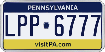 PA license plate LPP6777