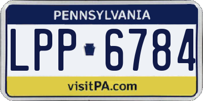 PA license plate LPP6784