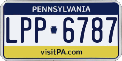 PA license plate LPP6787