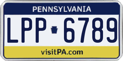 PA license plate LPP6789