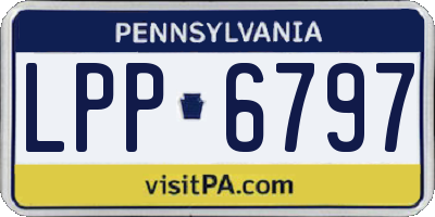 PA license plate LPP6797