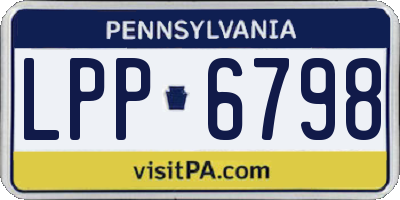 PA license plate LPP6798
