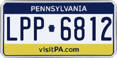 PA license plate LPP6812