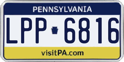 PA license plate LPP6816