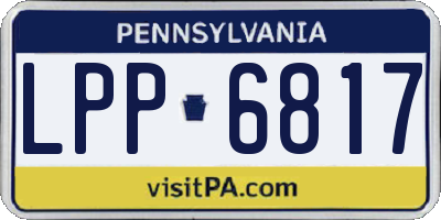 PA license plate LPP6817
