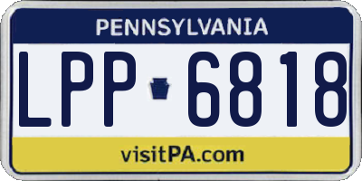 PA license plate LPP6818