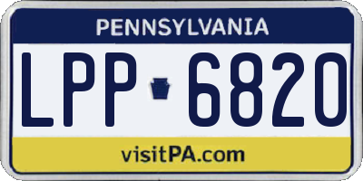 PA license plate LPP6820