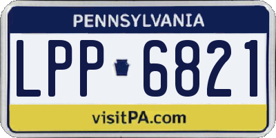 PA license plate LPP6821