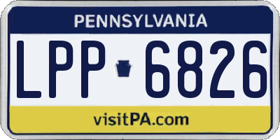 PA license plate LPP6826