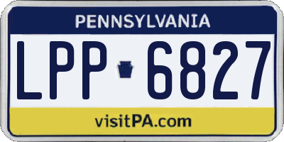 PA license plate LPP6827