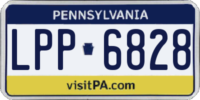 PA license plate LPP6828