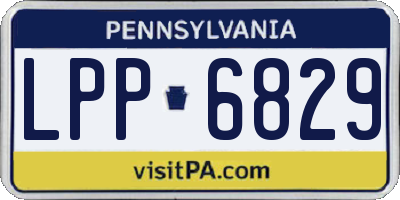 PA license plate LPP6829