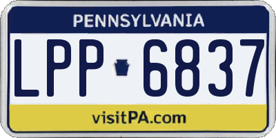 PA license plate LPP6837