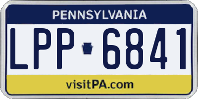 PA license plate LPP6841