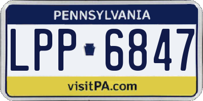 PA license plate LPP6847